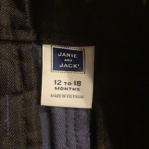 Janie and Jack navy velvet pants - Picture 2 of 3